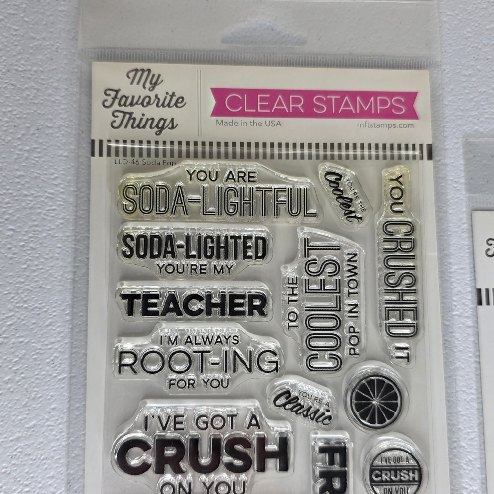 NEW My Favorite Things Stamp Die Set Soda Pop Bottles Caps LLD-46 MFT-754 Crafts - Picture 3 of 11